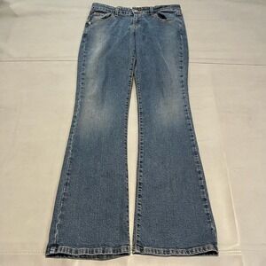 VTG Y2K Levis 518 Superlow‎ Boot Blue Jean Women Wide Leg 10/9M/30x31 Flare-3812